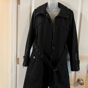 Kenneth Cole Black Coat with Metal Buttons